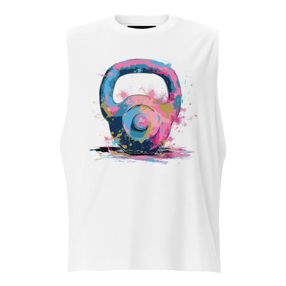 Pink Kettlebell Pink Splatter Muscle Tank product image (1)