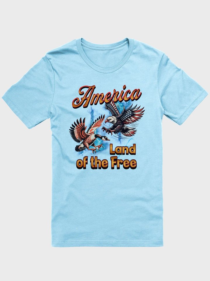 America Land Of The Free Patriotic Freedom Eagle T-Shirt product image (1)