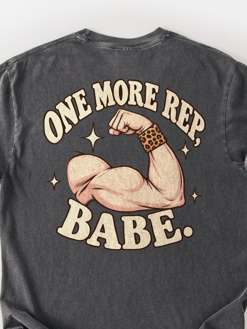 One More Rep, Babe Oversized Gym Tee | Pump Cover product image (2)