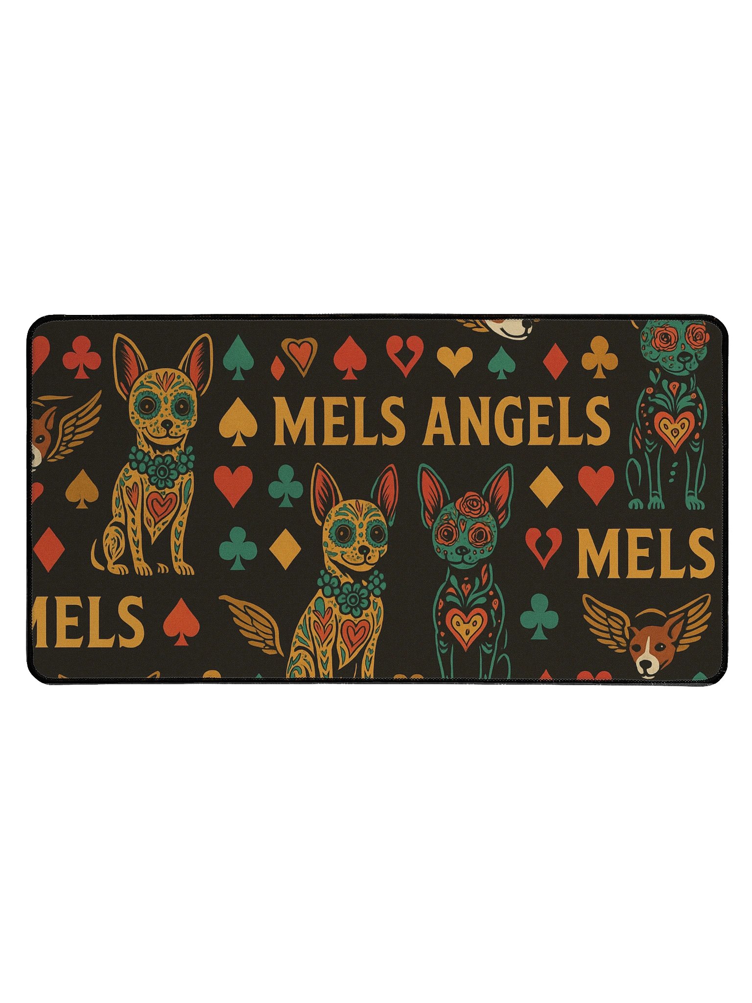 Mel’s Angels Dog Food Mat – Non-Slip, Waterproof Feeding Mat with Day of the Dog Design (15.5" x 31.5") product image (2)