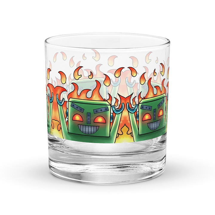 Fiery Robot Party Rocks Glass (MACH 2 Evil) - Rum Glass product image (2)