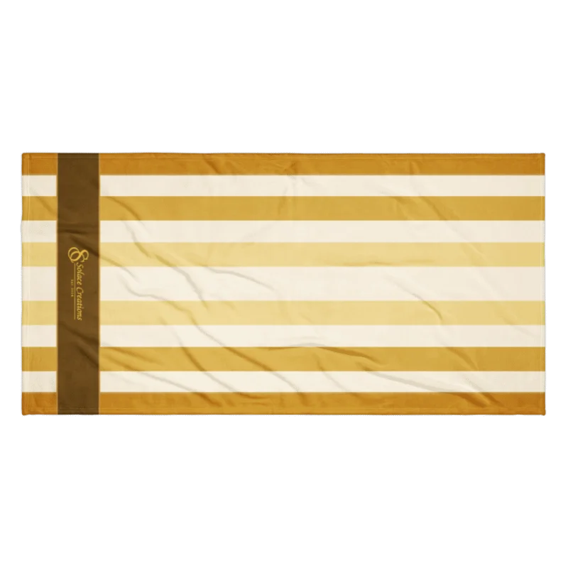 Solace Signature Golden Yellow Stripe Bath Towel product image (4)