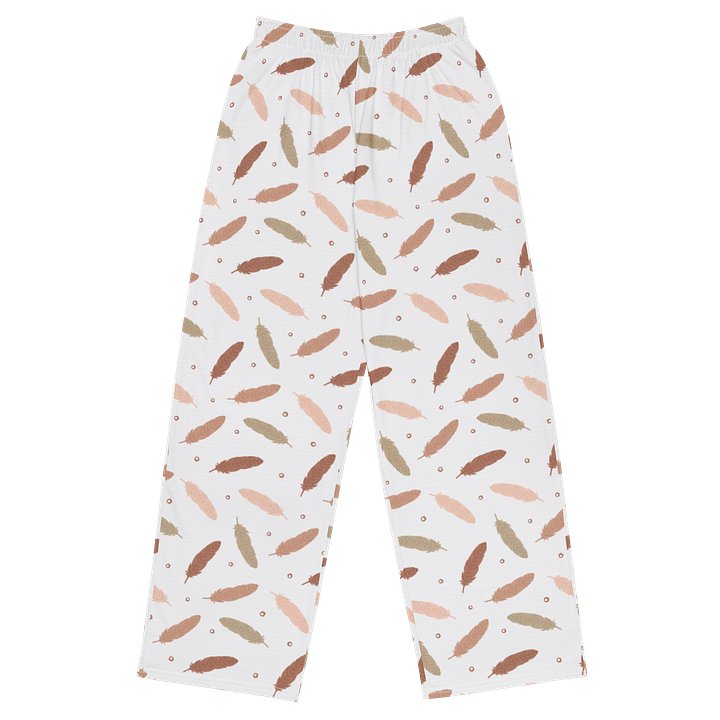 Mocha Mousse Feathers Unisex Wide Leg Pants product image (1)