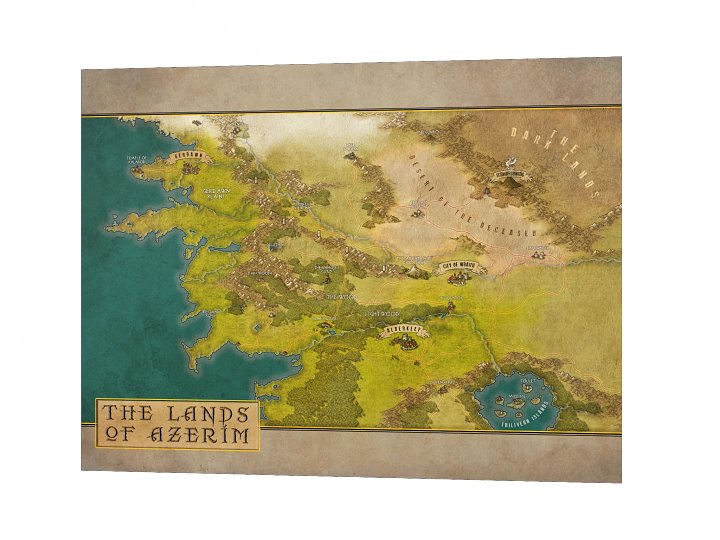Lands of Azerim Map Poster (18 x 24 inch) product image (2)