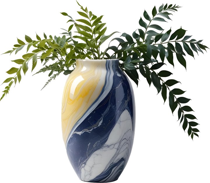 Golden Tides – Provence-Style Decorative Vase PNG product image (1)