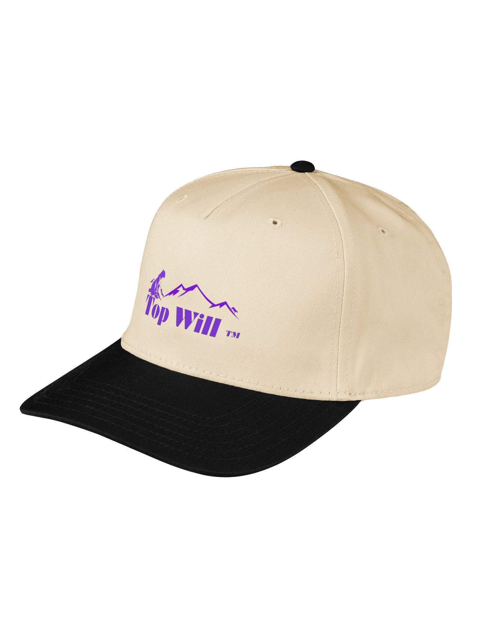 Top Will ™ Cream & Purple Mid-Profile Baseball Cap product image (3)