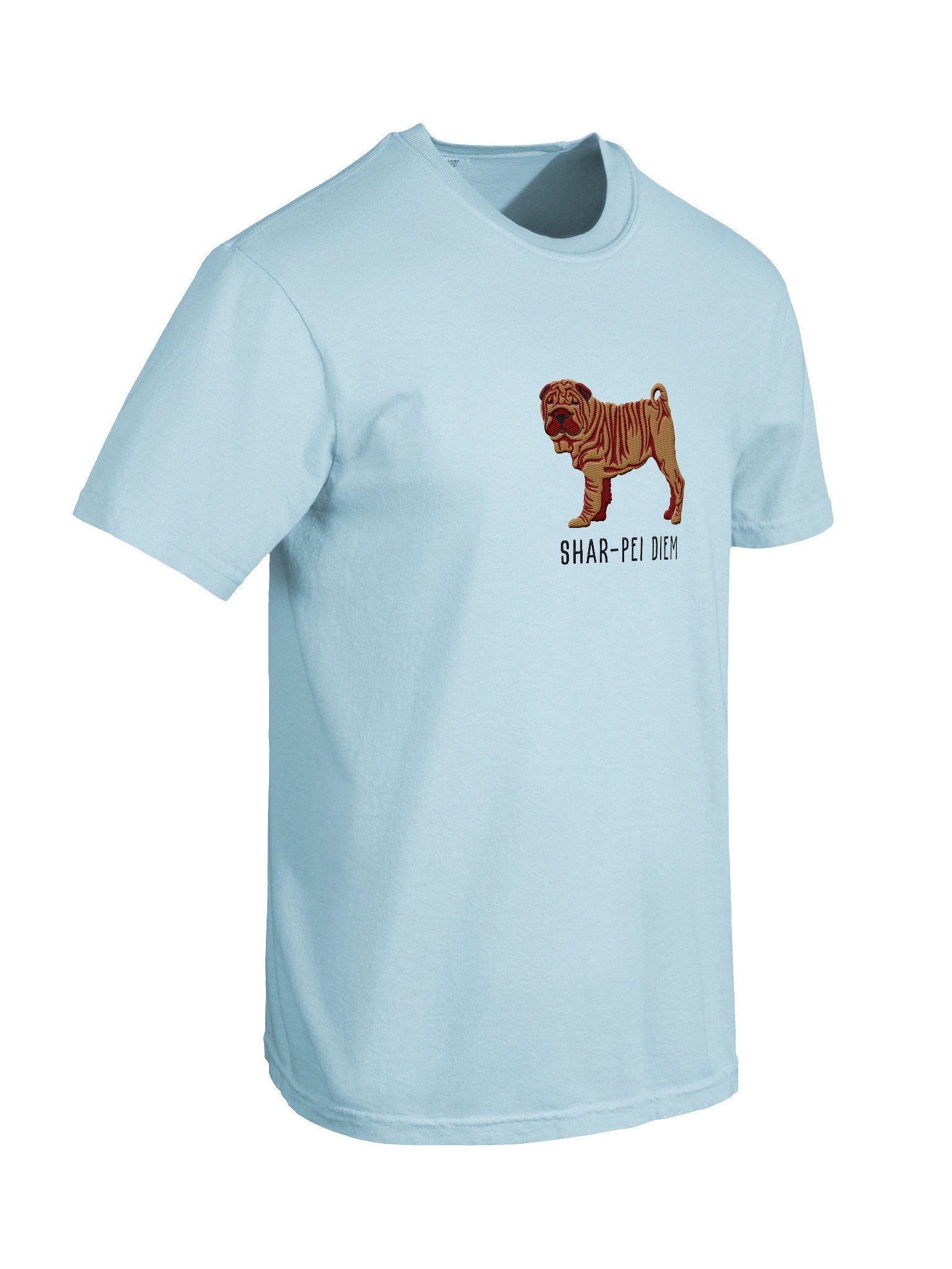 Shar-Pei Diem T-Shirt(Embroidered) of a Chinese Shar-Pei(Tan) product image (11)