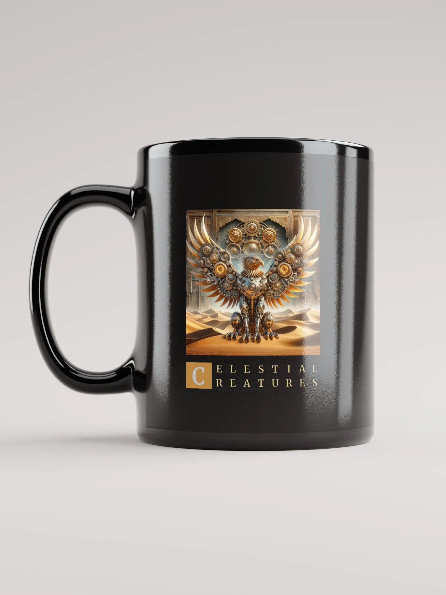 Celestial Creatures | Black Glossy Mug product image (2)