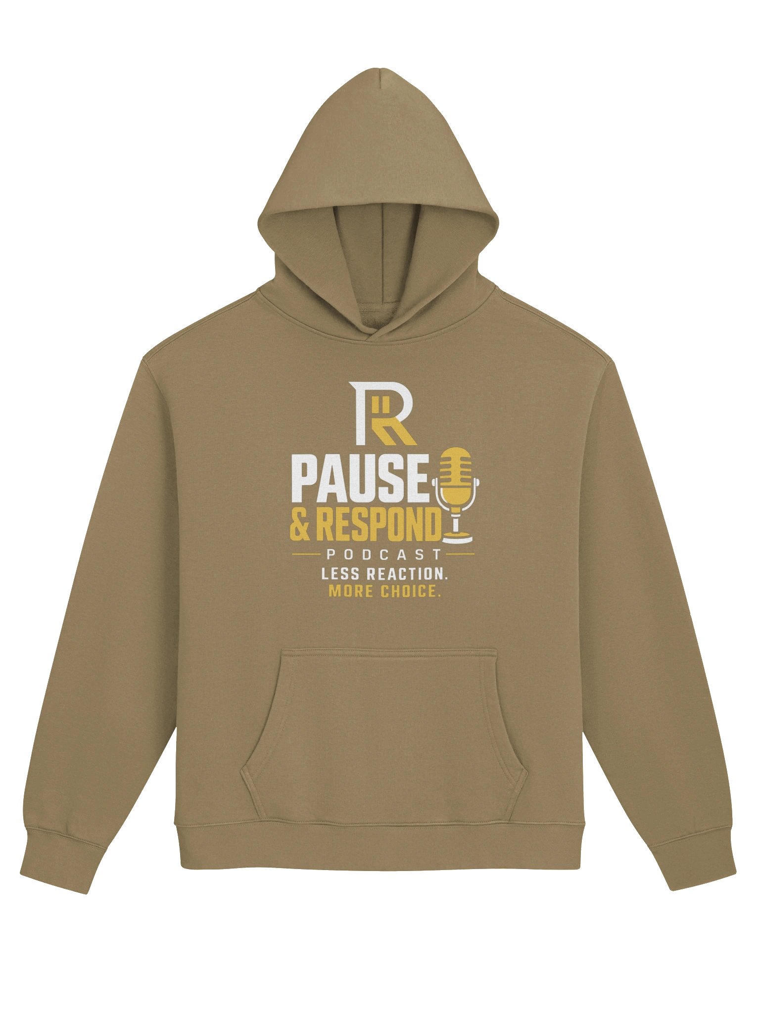 Pause & Respond Signature Podcast Hoodie - Sandstorm product image (1)