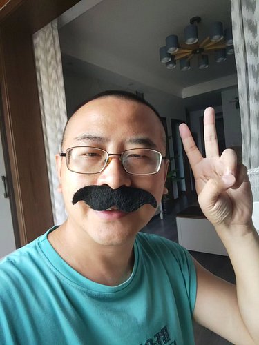 Check out my mustache, it's very cool very swag i like it 😁