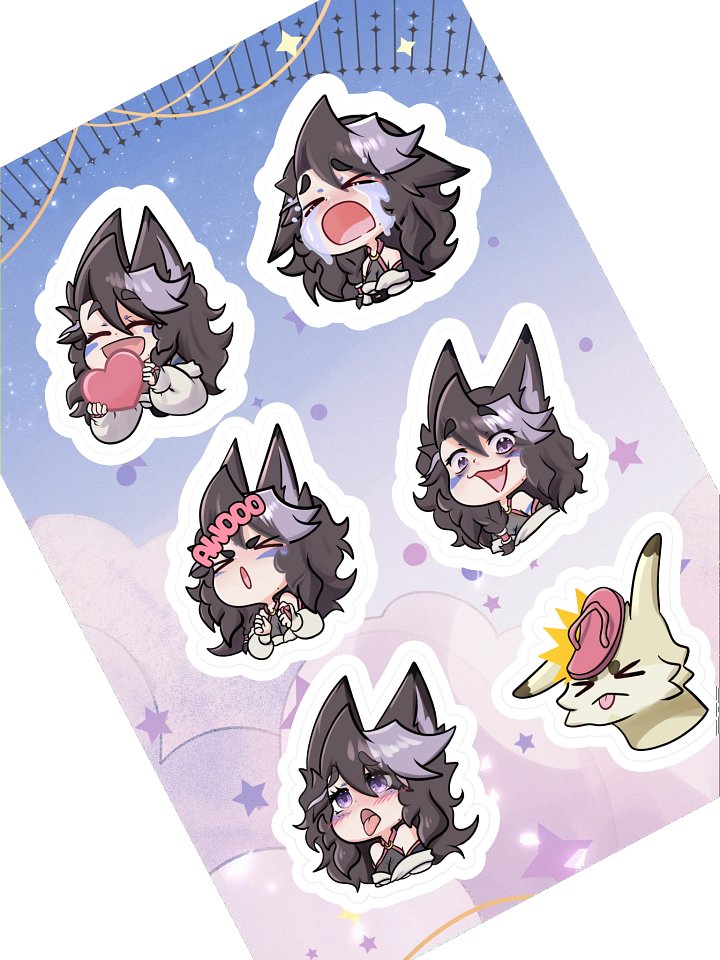 Miss Dusk Kiss Cut Sticker Sheet 01 product image (1)