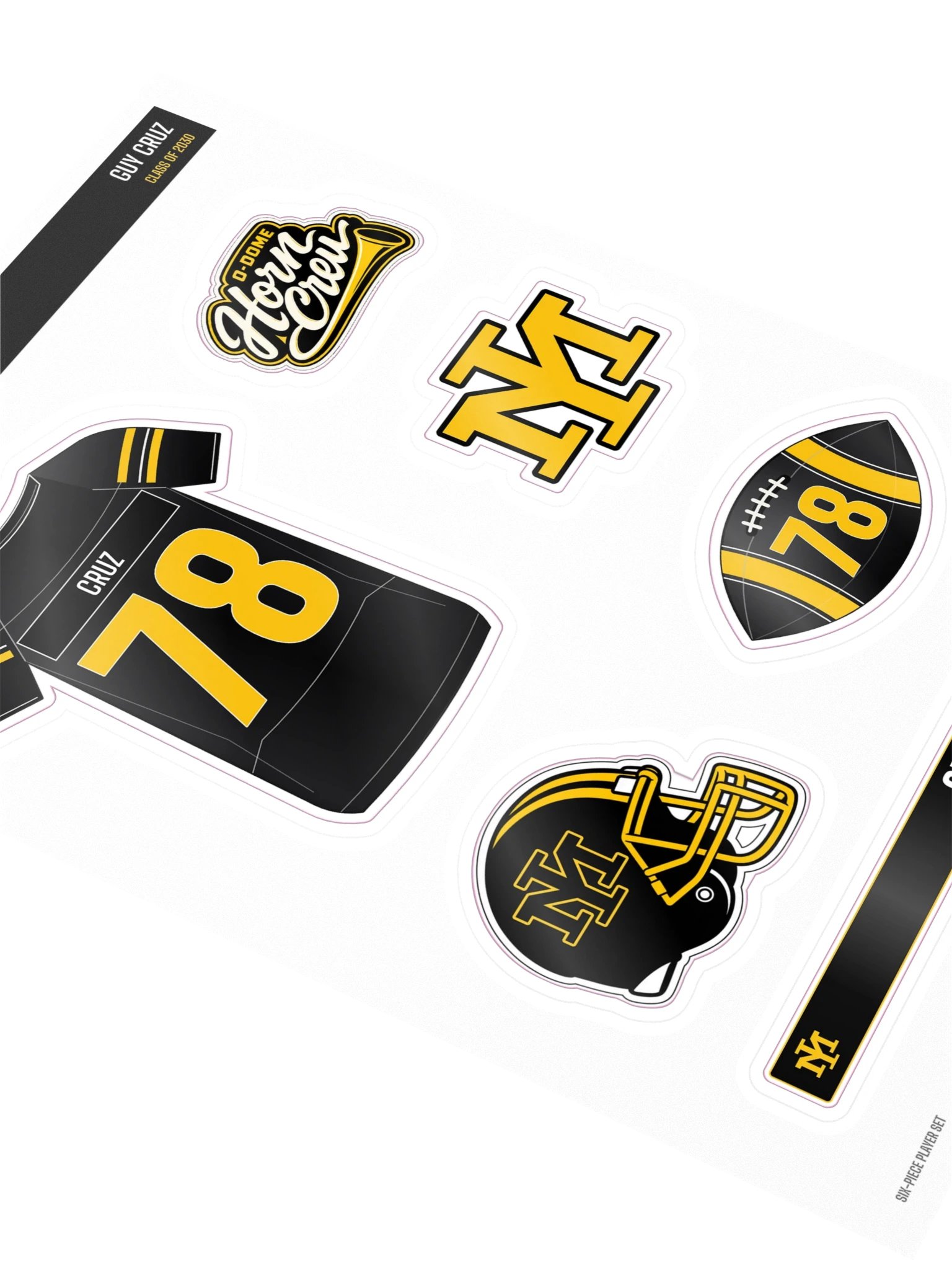 Guy Cruz #78 — Mustangs Sticker Sheet product image (2)