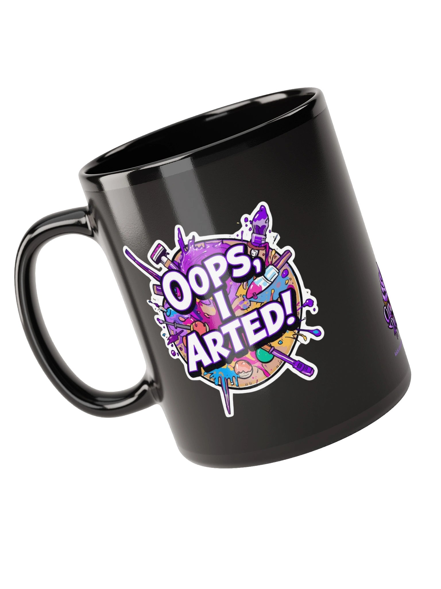 Oops, I arted black mug product image (6)