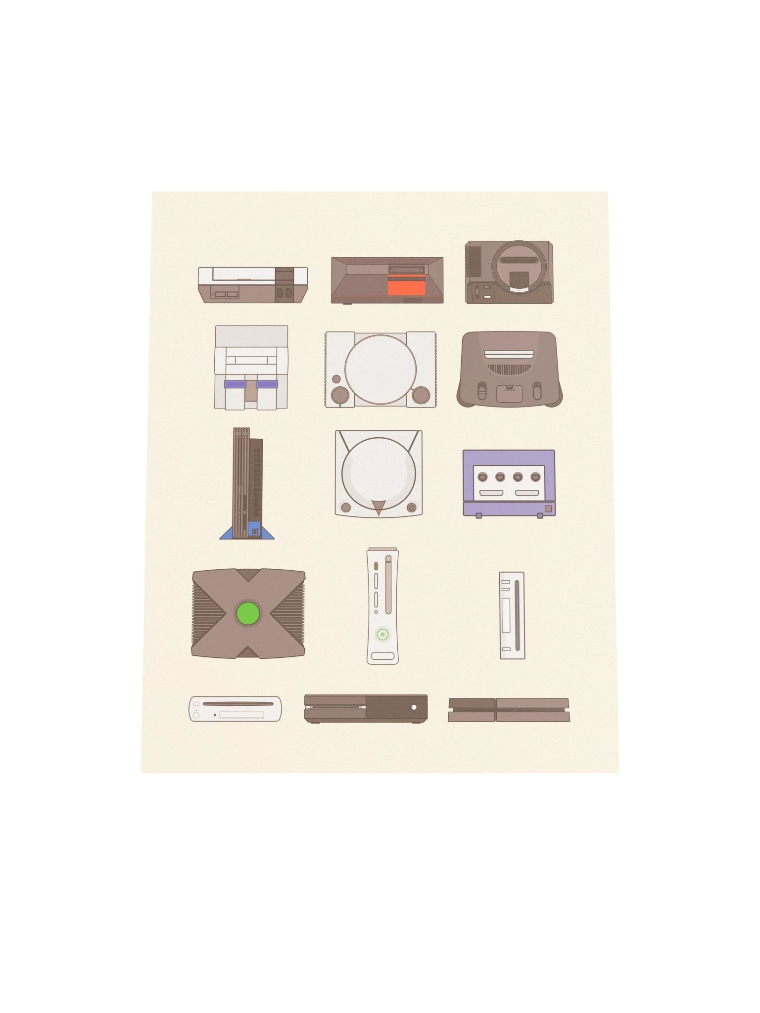 Retro Consoles (Beige) [11x14] product image (4)