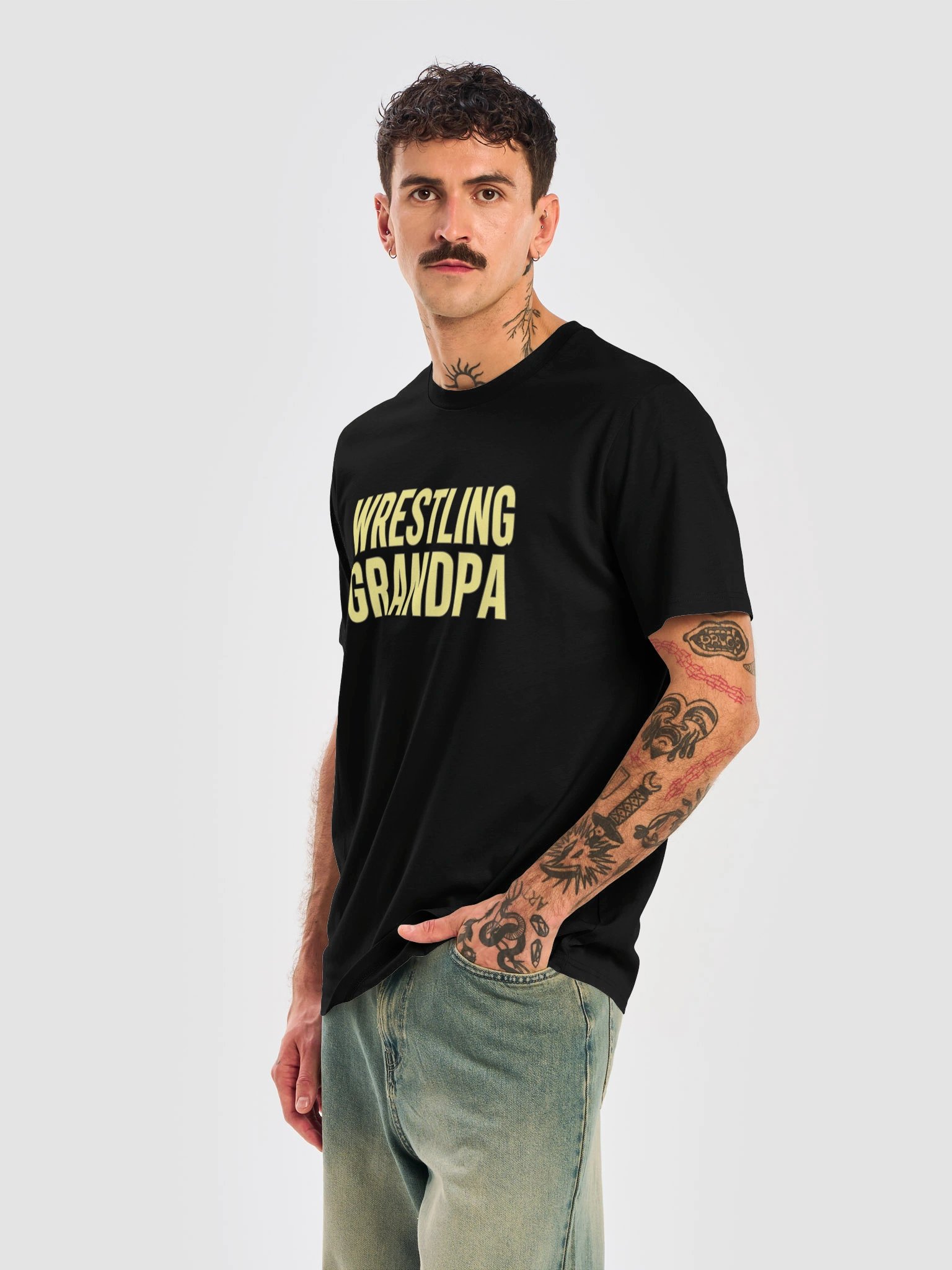 Wrestling Grandpa Retro Tee product image (44)