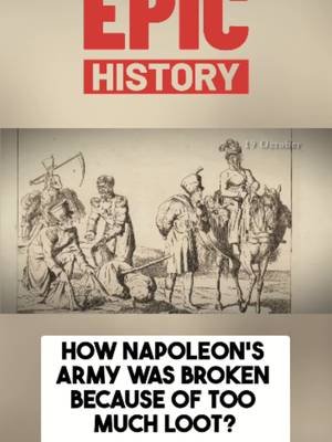 Napoleon took Moscow — and it still destroyed his army. Too much loot, too little time, and a Russian winter that showed no mercy. This is how the greatest army in the world collapsed from the inside. Check out the full video at Epic History. #NapoleonBonaparte #NapoleonicWars #MilitaryHistory #RussianCampaign #EpicHistory #HistoryTok #MilitaryDisaster