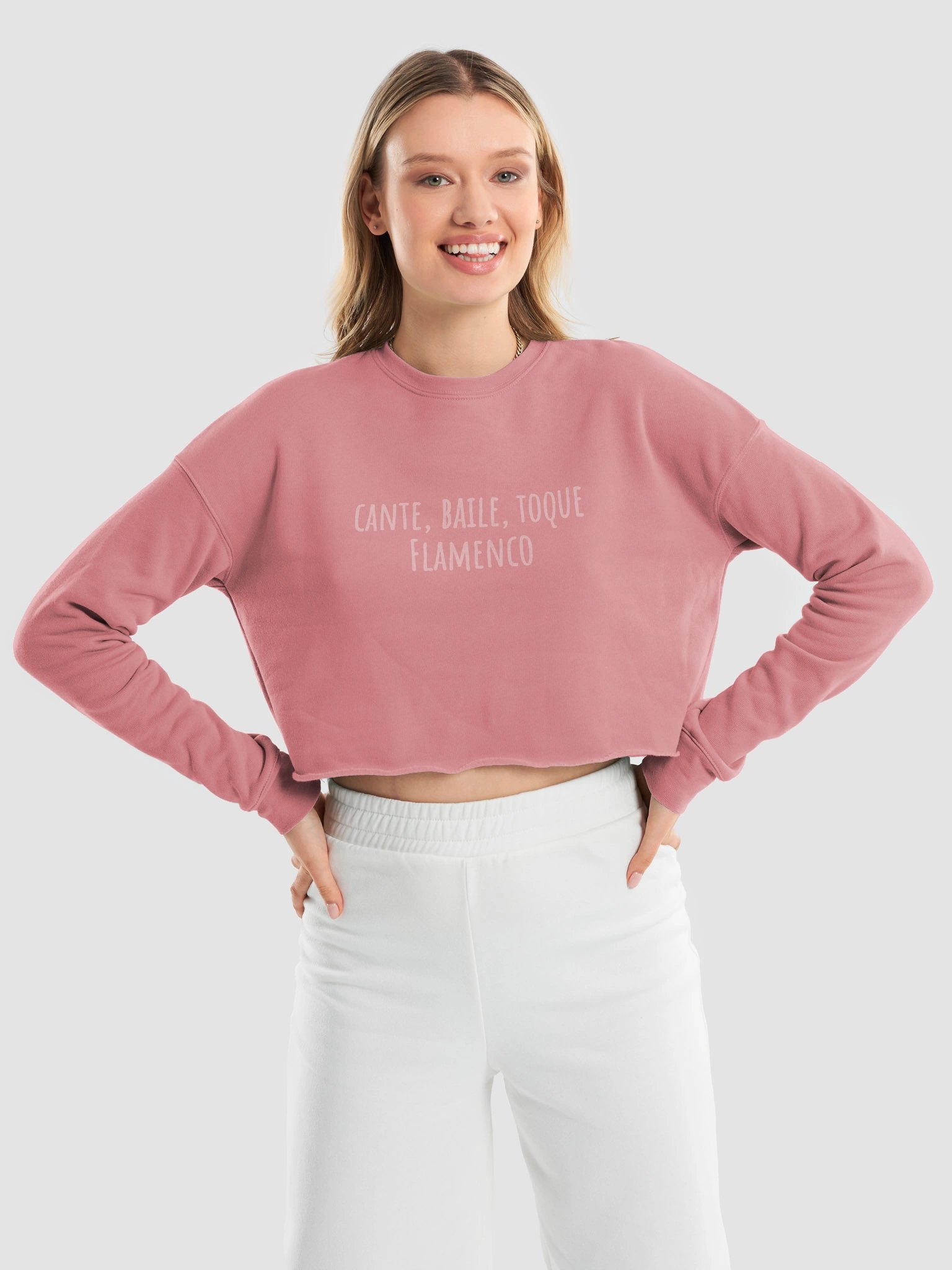 "Carmen" Studio cropped Long Sleeve Red / White product image (1)