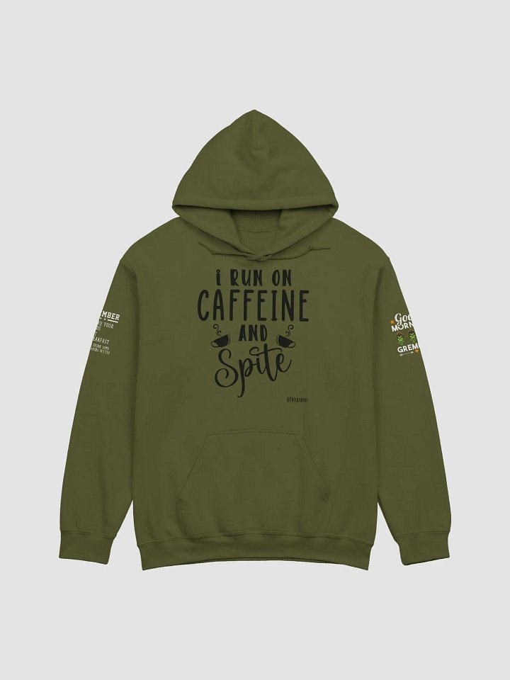 I run on caffeine and spit hoodie light (new size chart) product image (1)