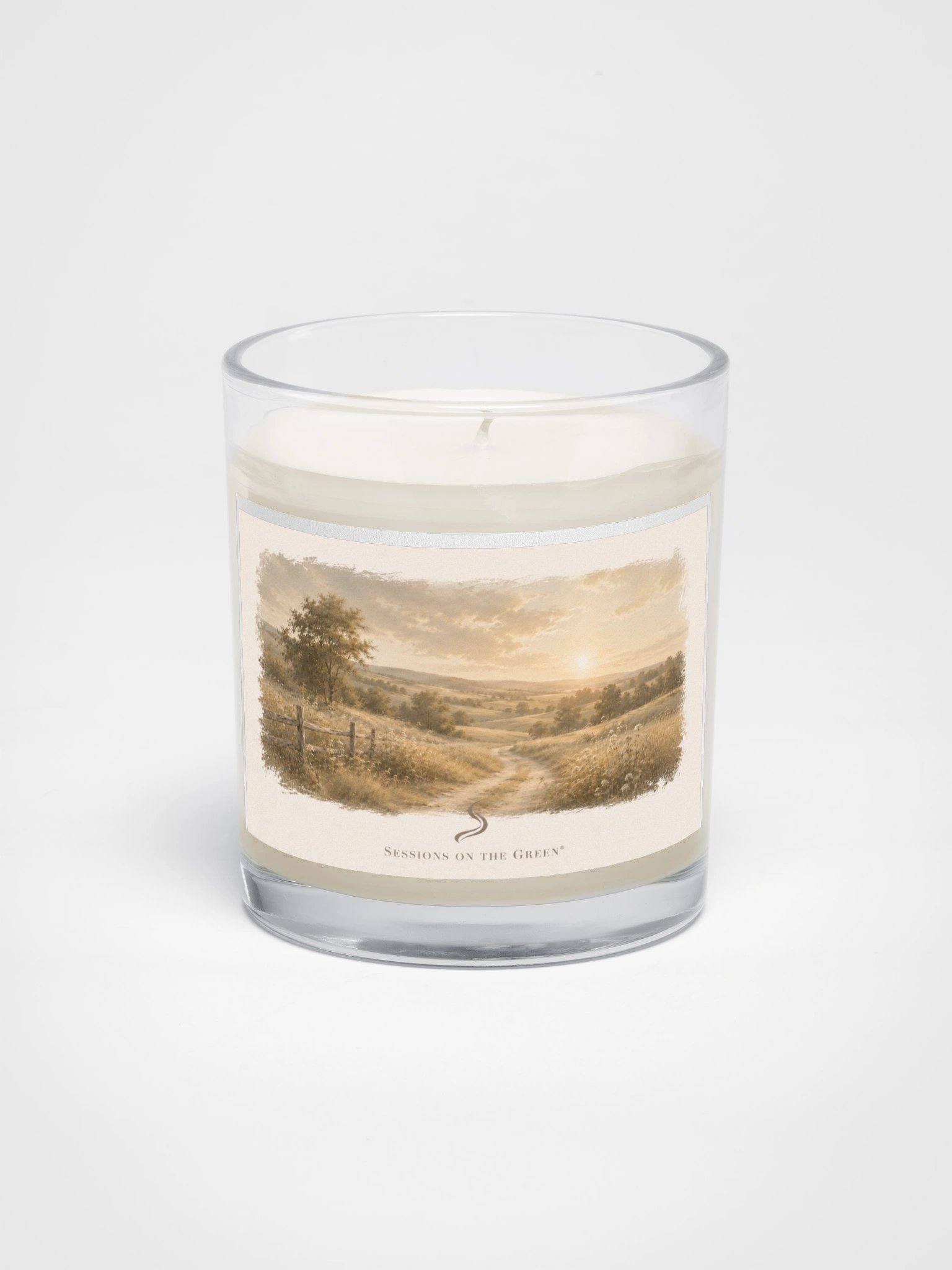 Country Road at Sunset — Unscented Soy Art Candle product image (1)