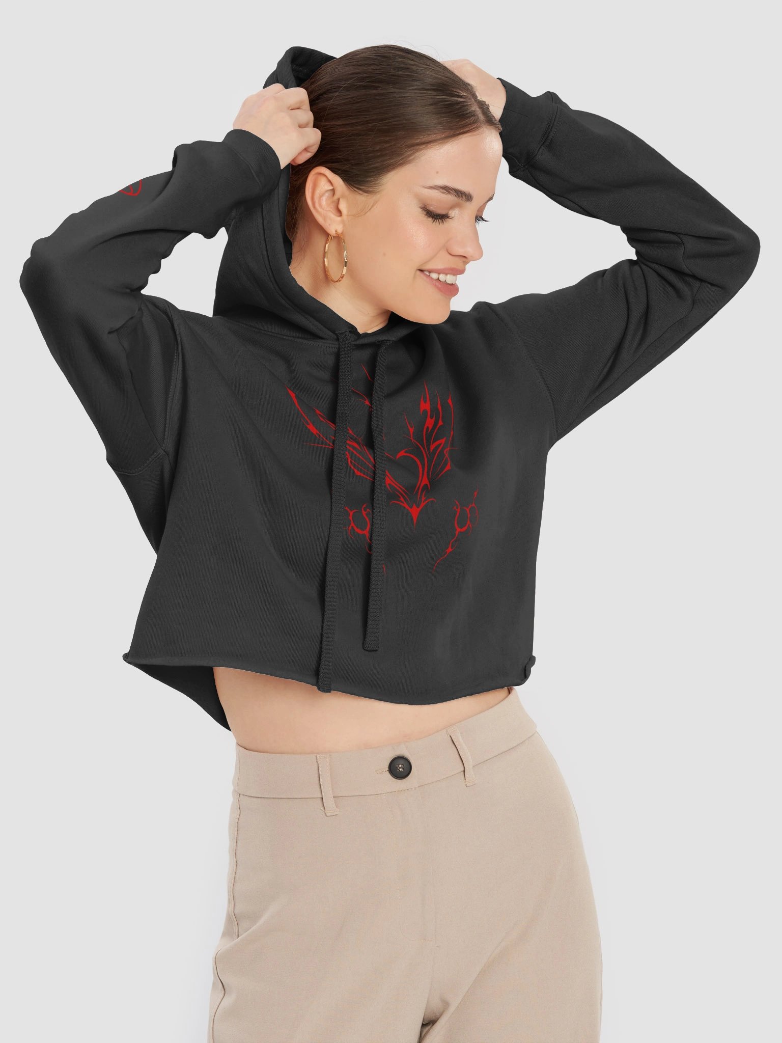 Inferno Heart Cropped Hoodie product image (3)