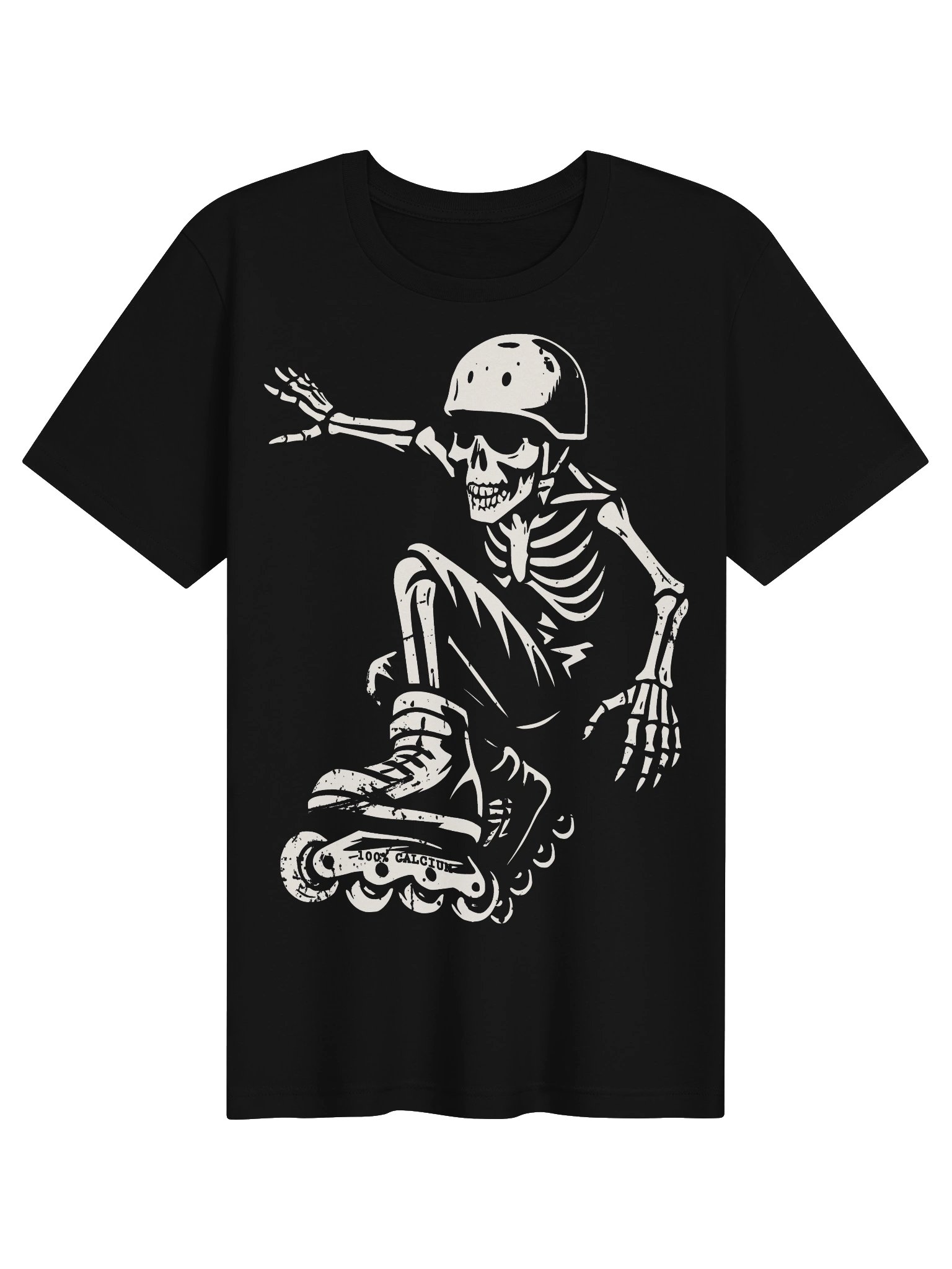 Inline Skating Shirt Roller Blading Skeleton Skater Funny Horror product image (1)