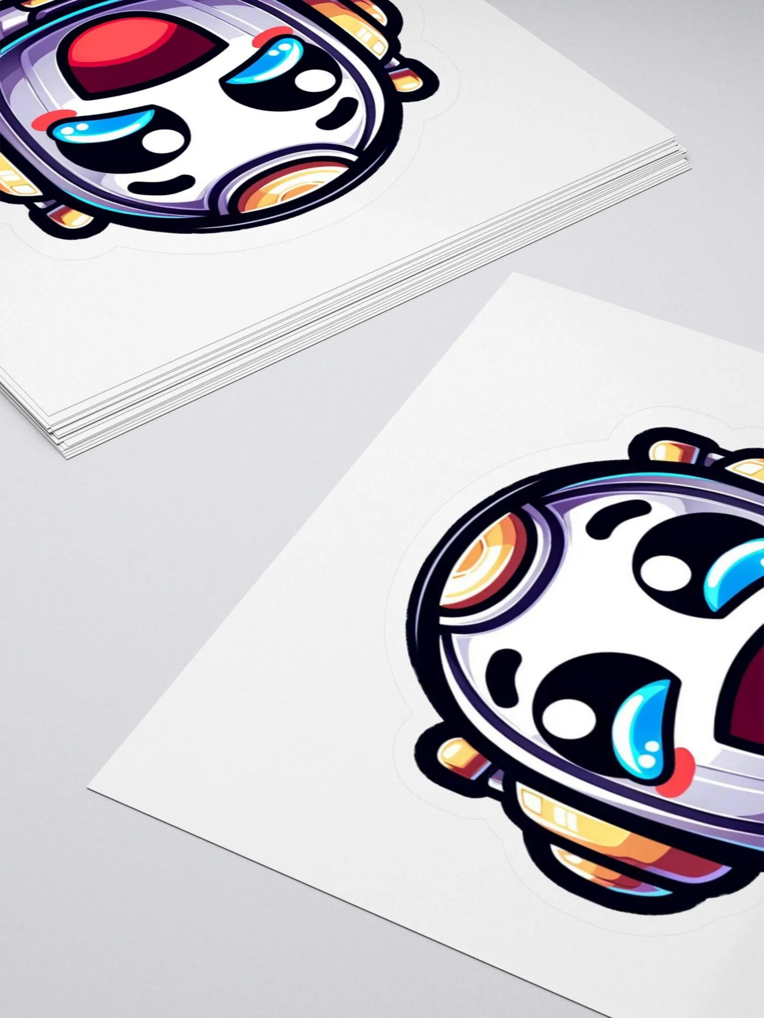 Cheerful Robot Kiss Cut Stickers product image (4)