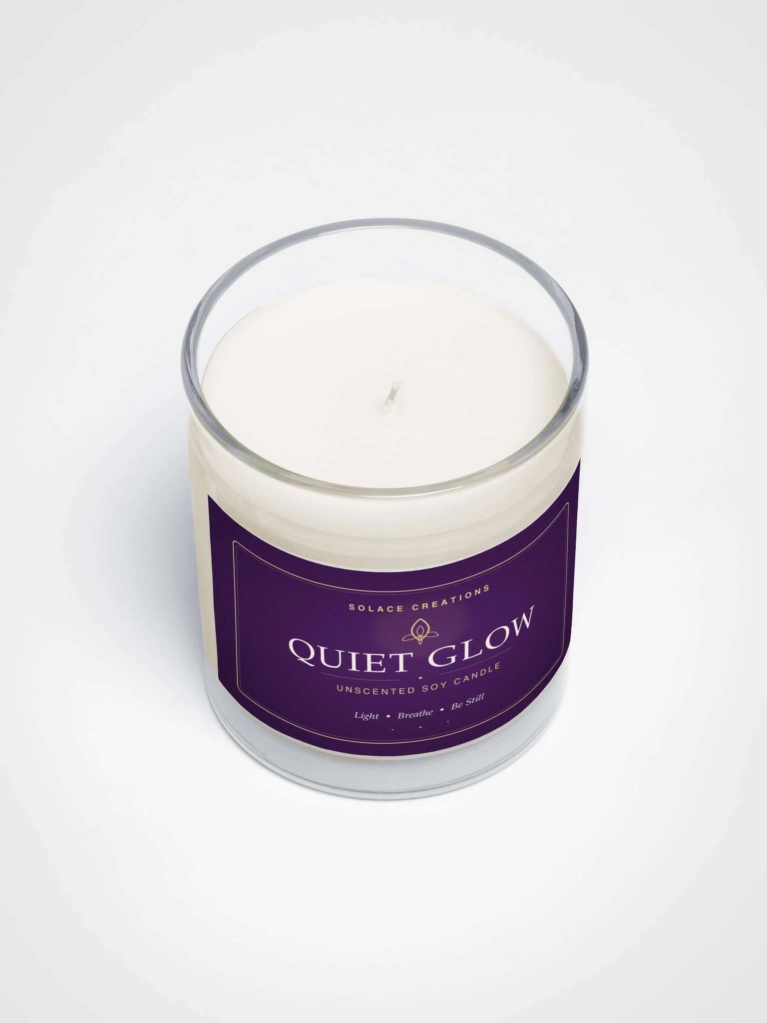 Quiet Glow Unscented Soy Candle product image (3)