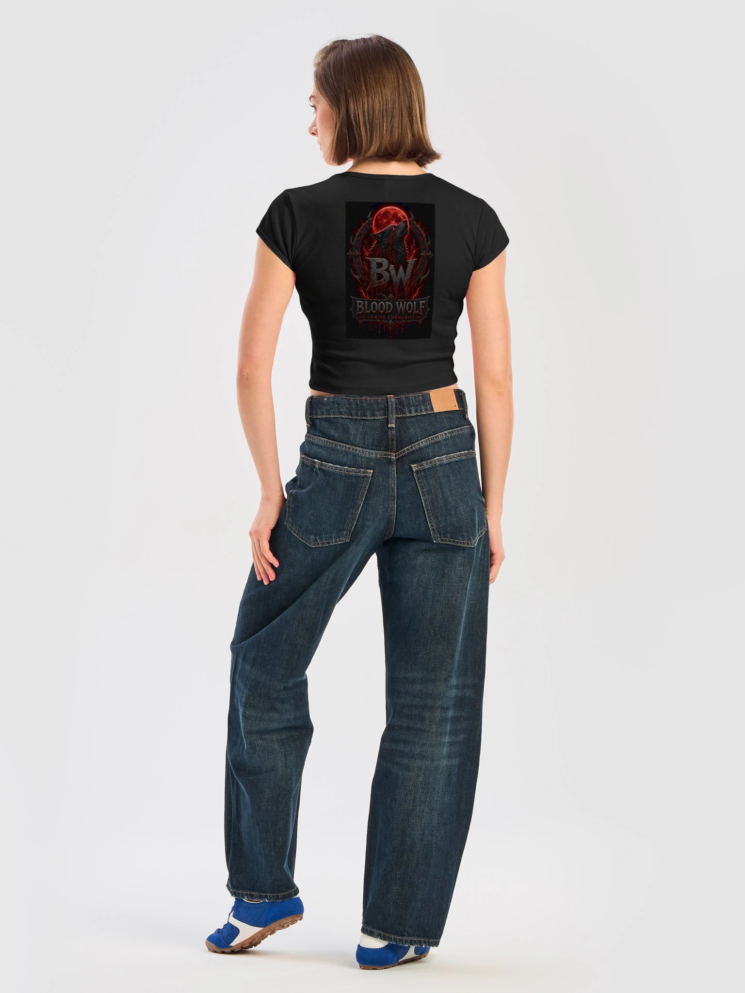 Blood Wolf Gaming Emblem Crop Tee product image (29)