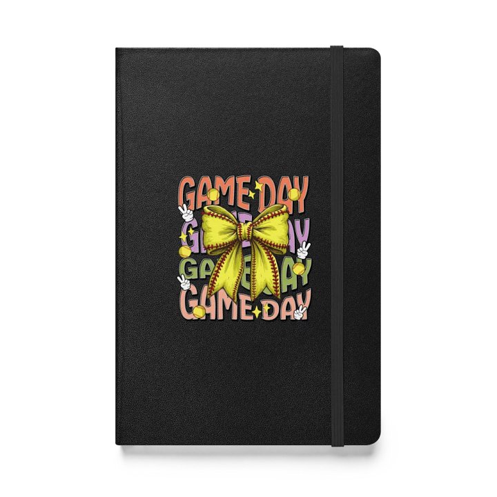 Game Day Bow Softball Hardcover Notebook product image (1)