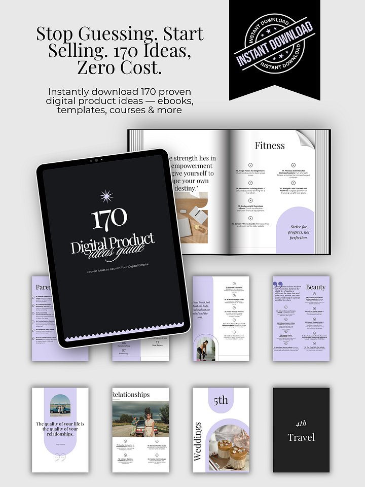 170 Digital Product Ideas product image (2)