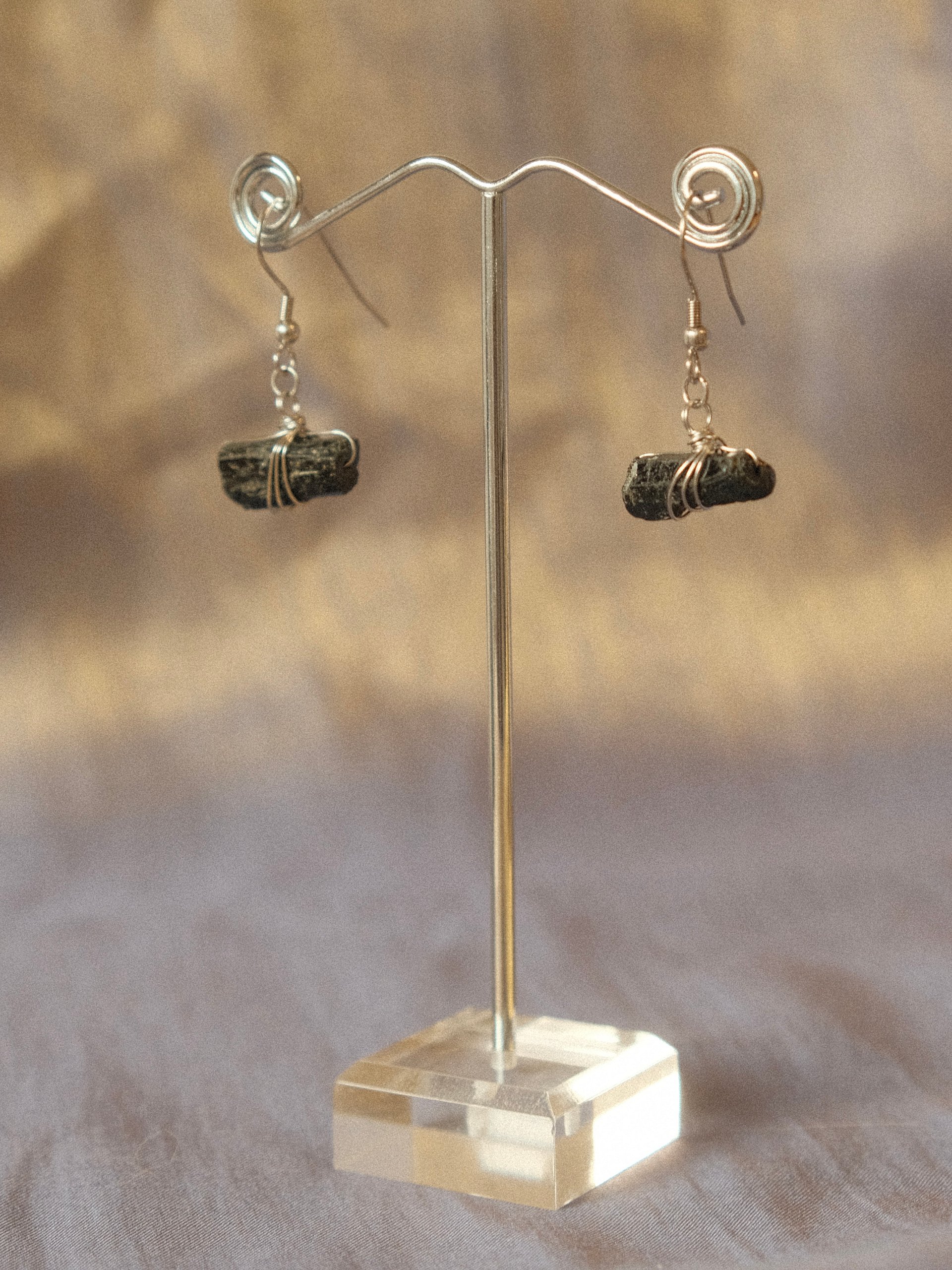 Tourmaline Wrapped Nugget Earrings product image (6)