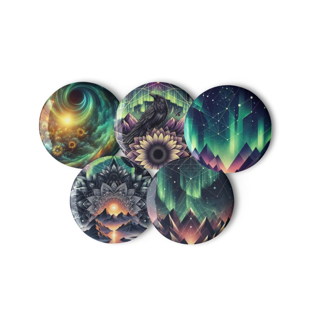 Aurora Lights Pin Button Set product image (3)