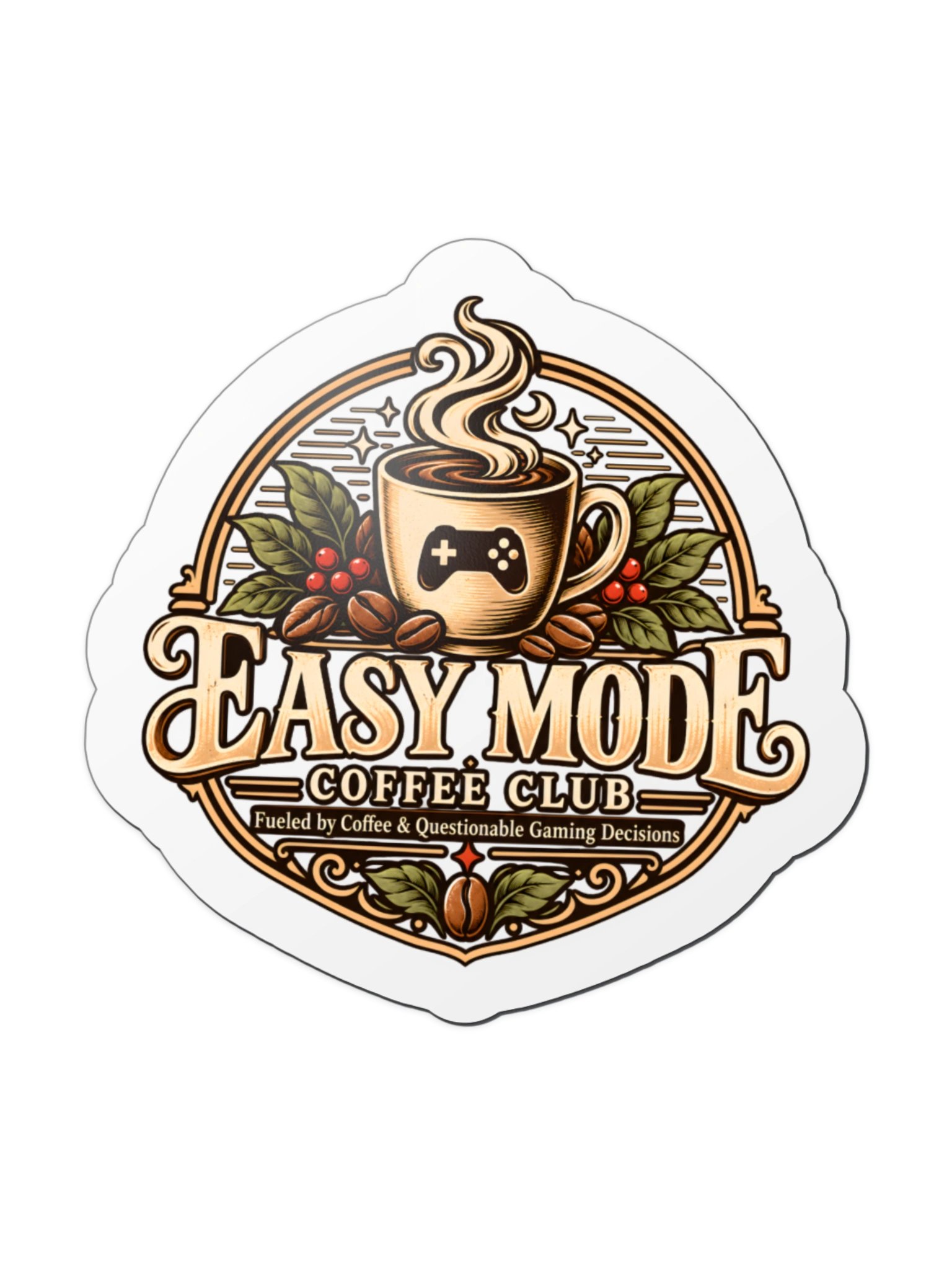 Easy Mode Coffee Club Magnet – 4" × 4" product image (1)