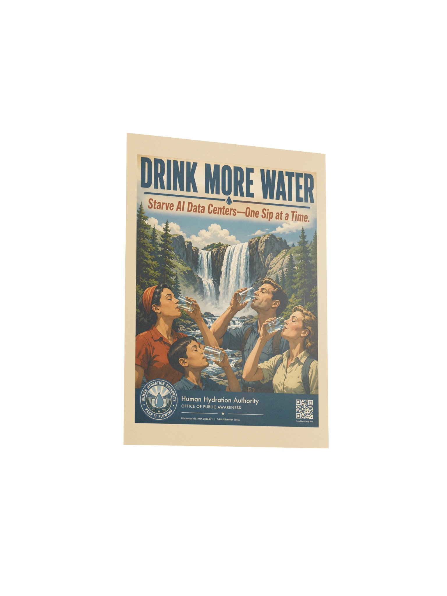 Drink More Water — Dystopian Water Wars Resistance Poster product image (3)