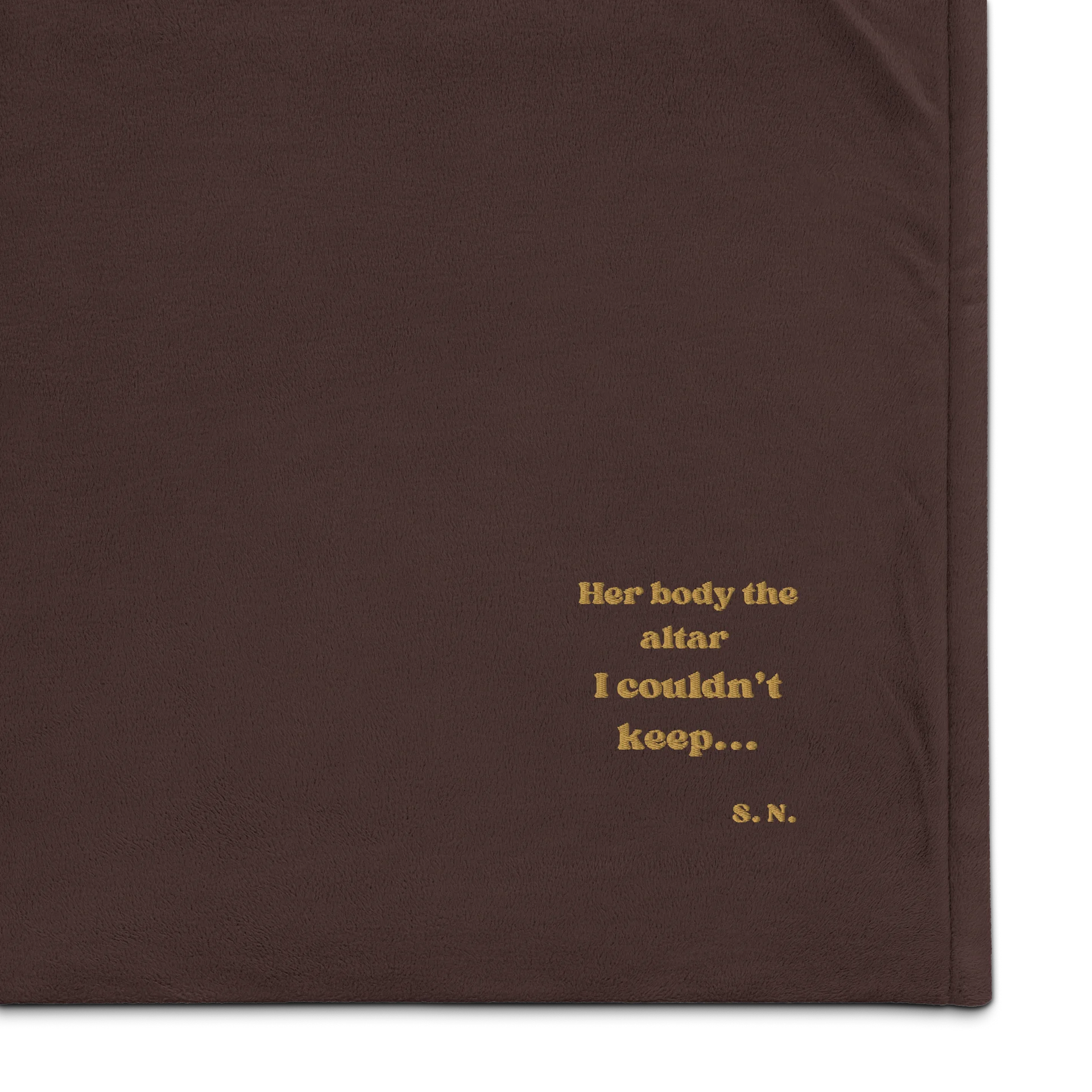 "Her Body the Altar" — Premium Embroidered Sherpa Blanket product image (1)
