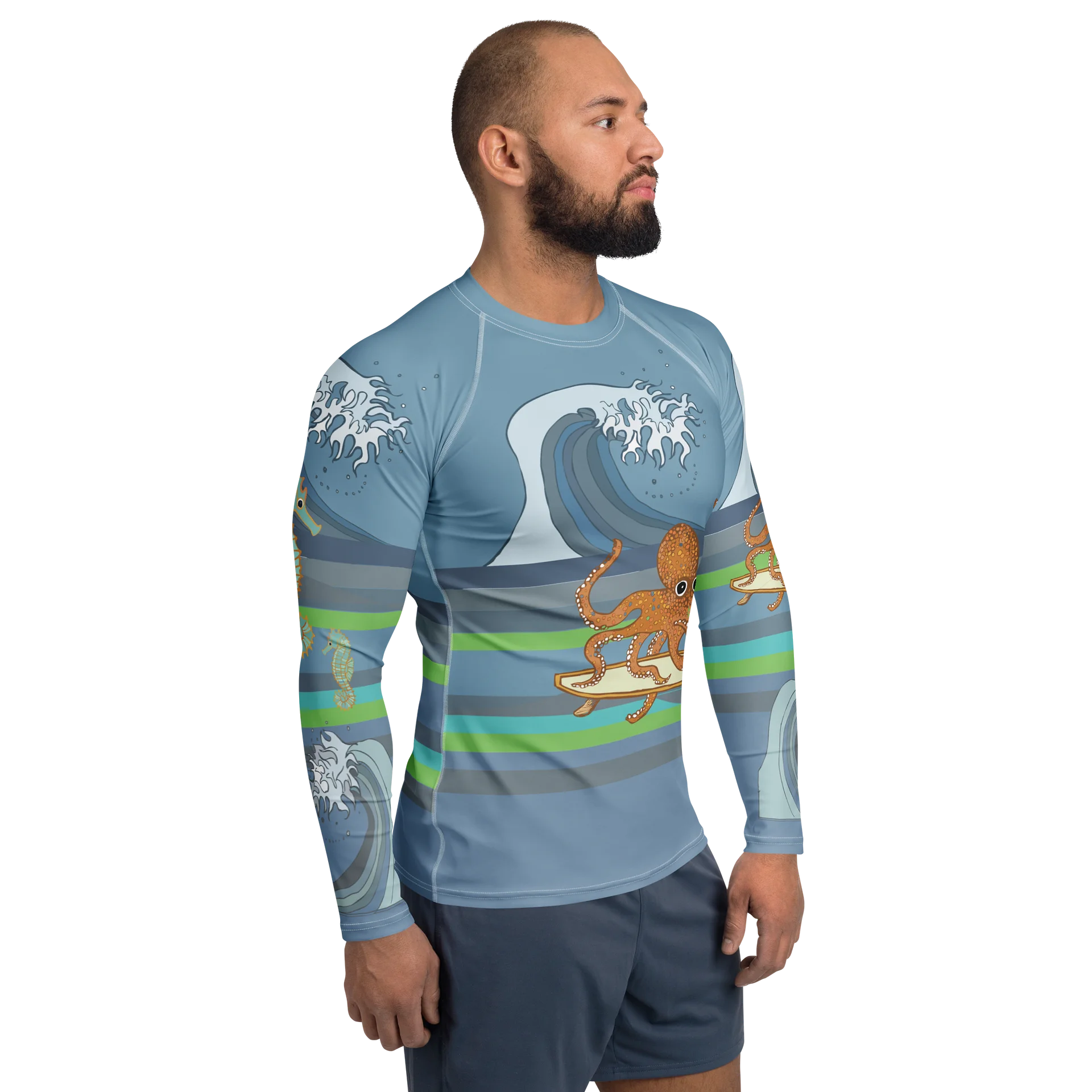 Octopus Wave Men's Rash Guard product image (4)