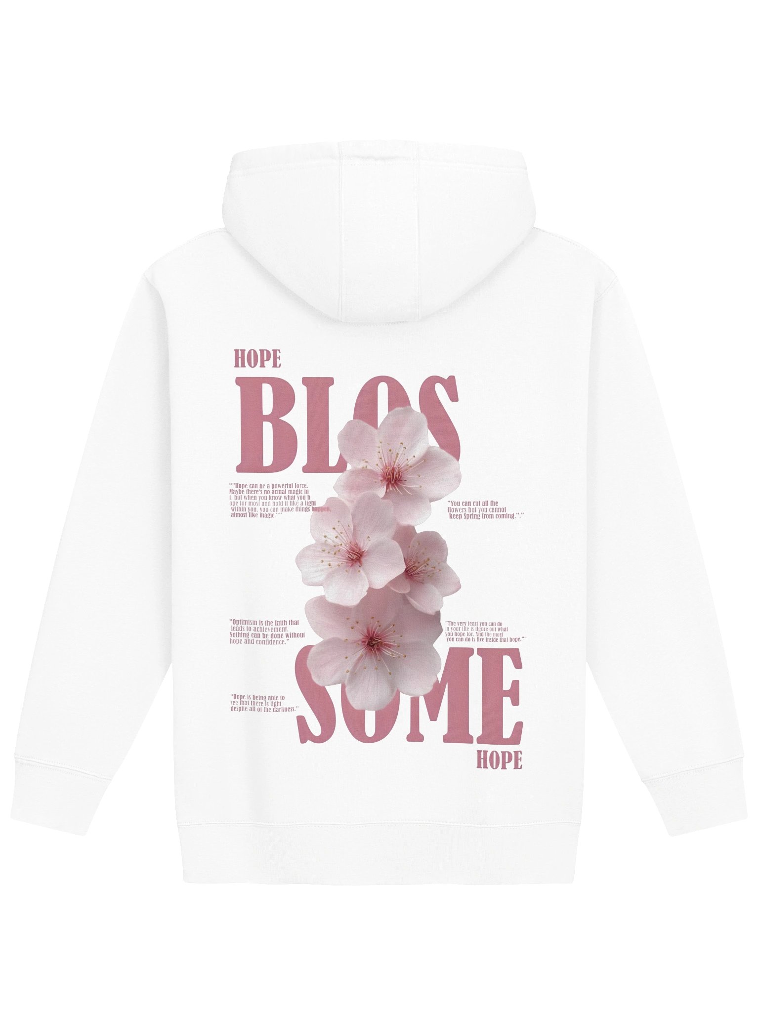 Pink Blossom Hope Bloom Hoodie – Floral Aesthetic Sweatshirt product image (1)