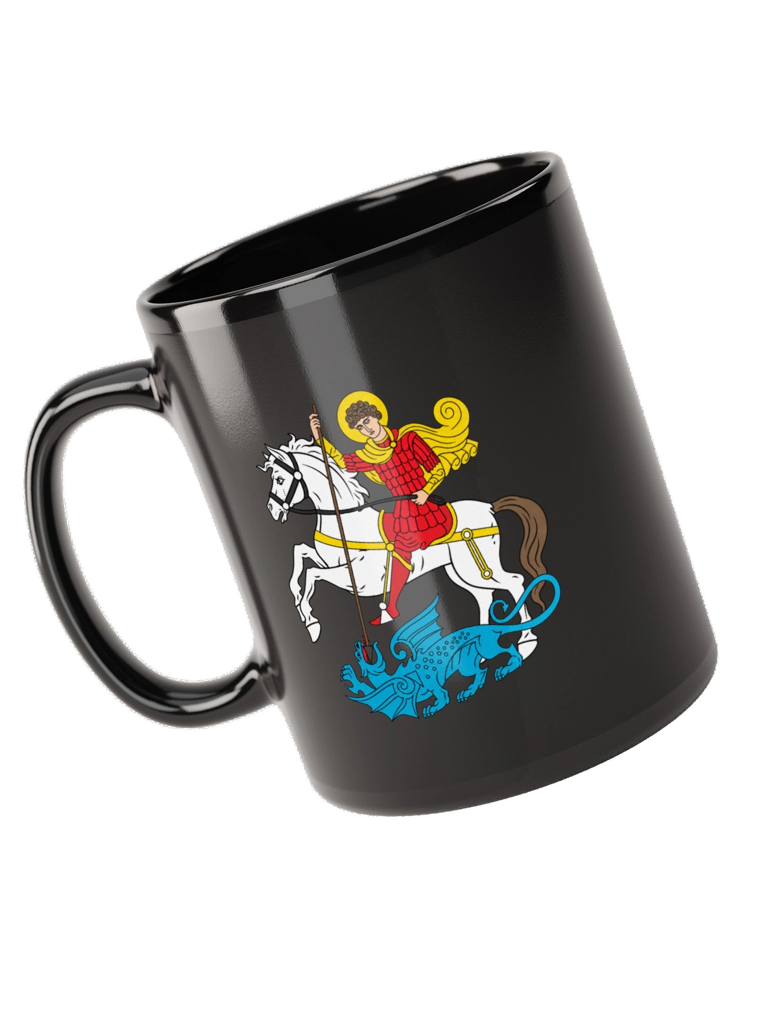Saint George and the Dragon Black Mug product image (10)