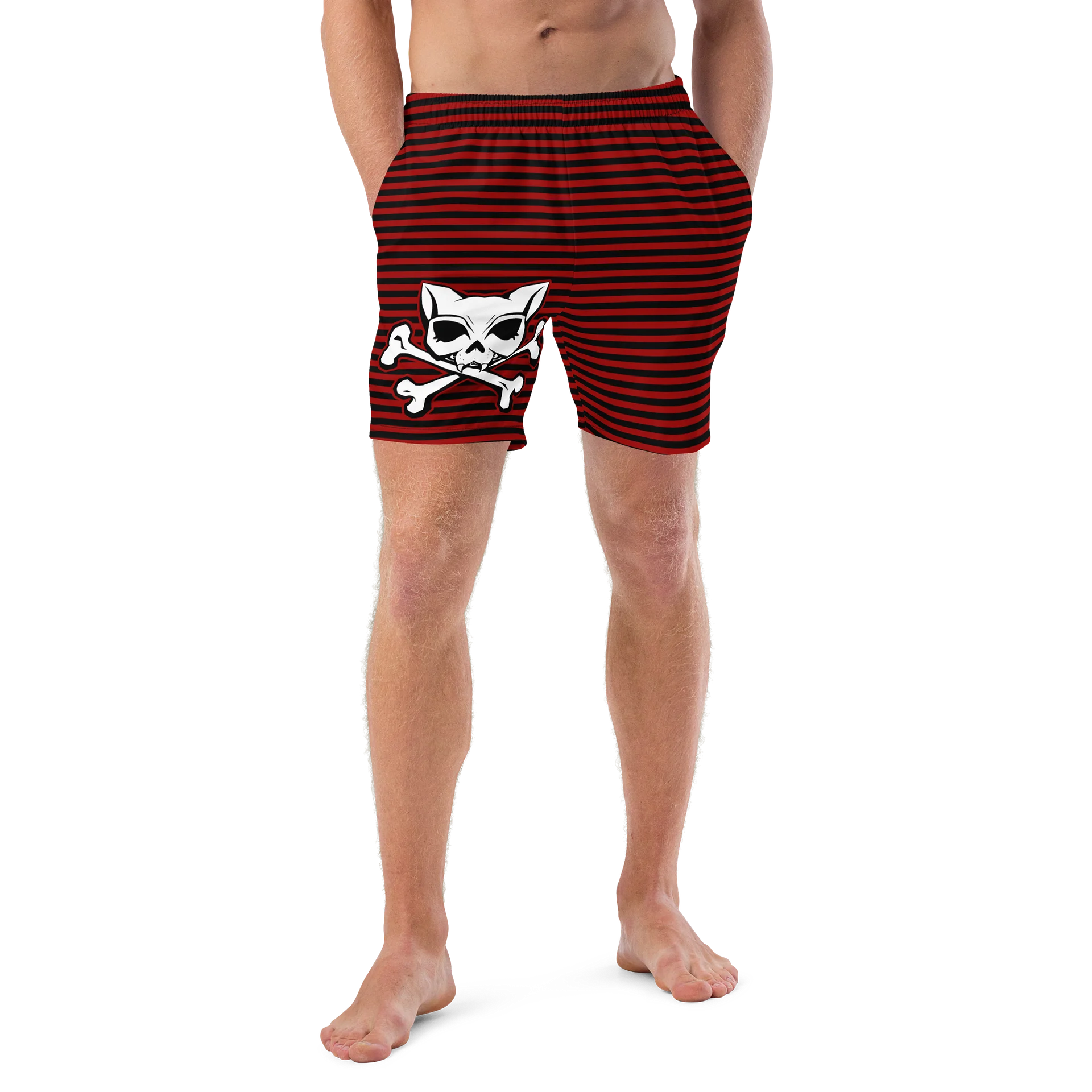 Red and Blaque Redlne Kat Skull Swim Shorts product image (4)