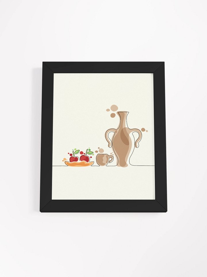minimalist pottery jar and cup (Framed Poster) product image (3)