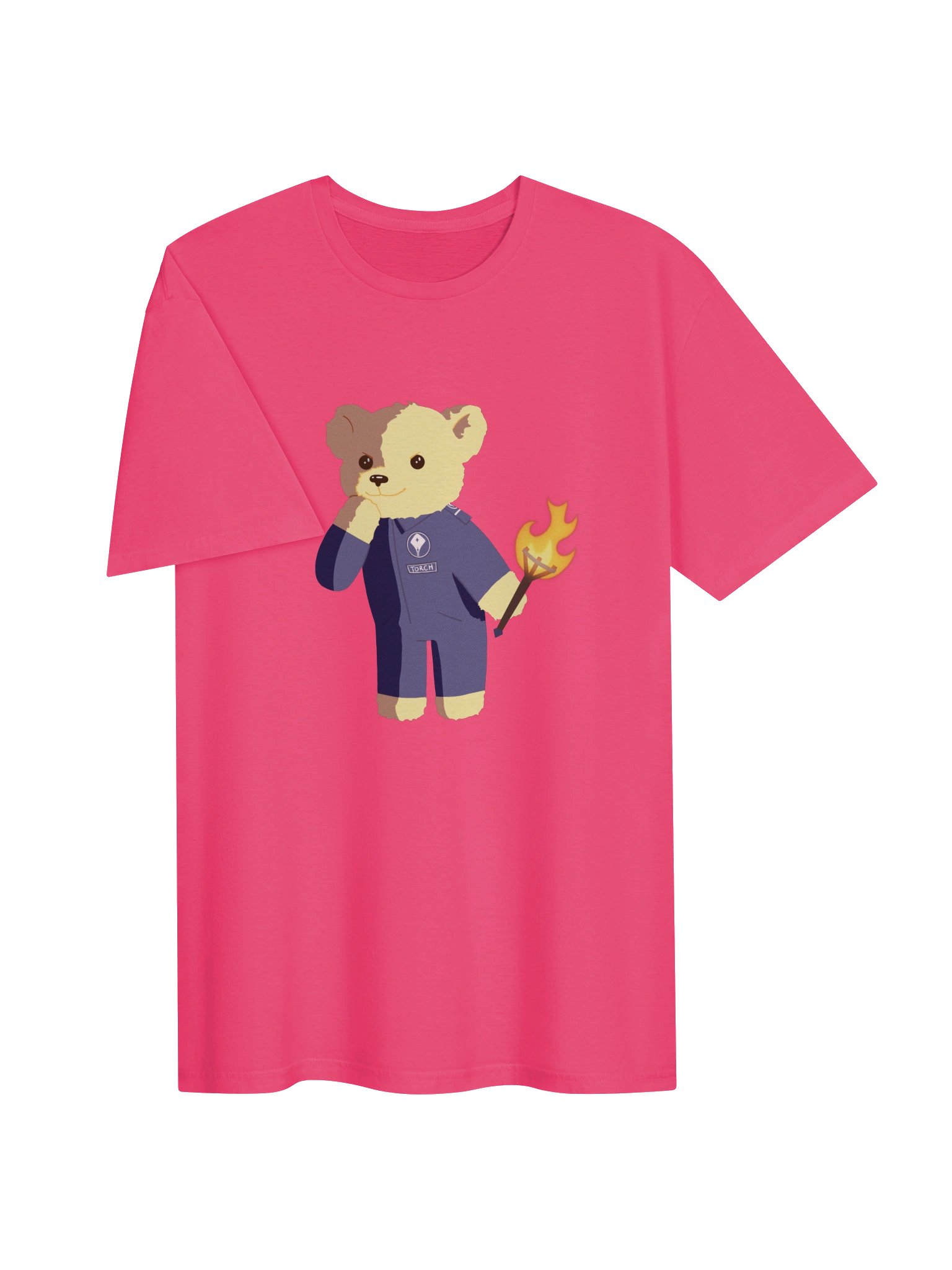 Really Pink T-Shirt With TorchBear On it product image (3)