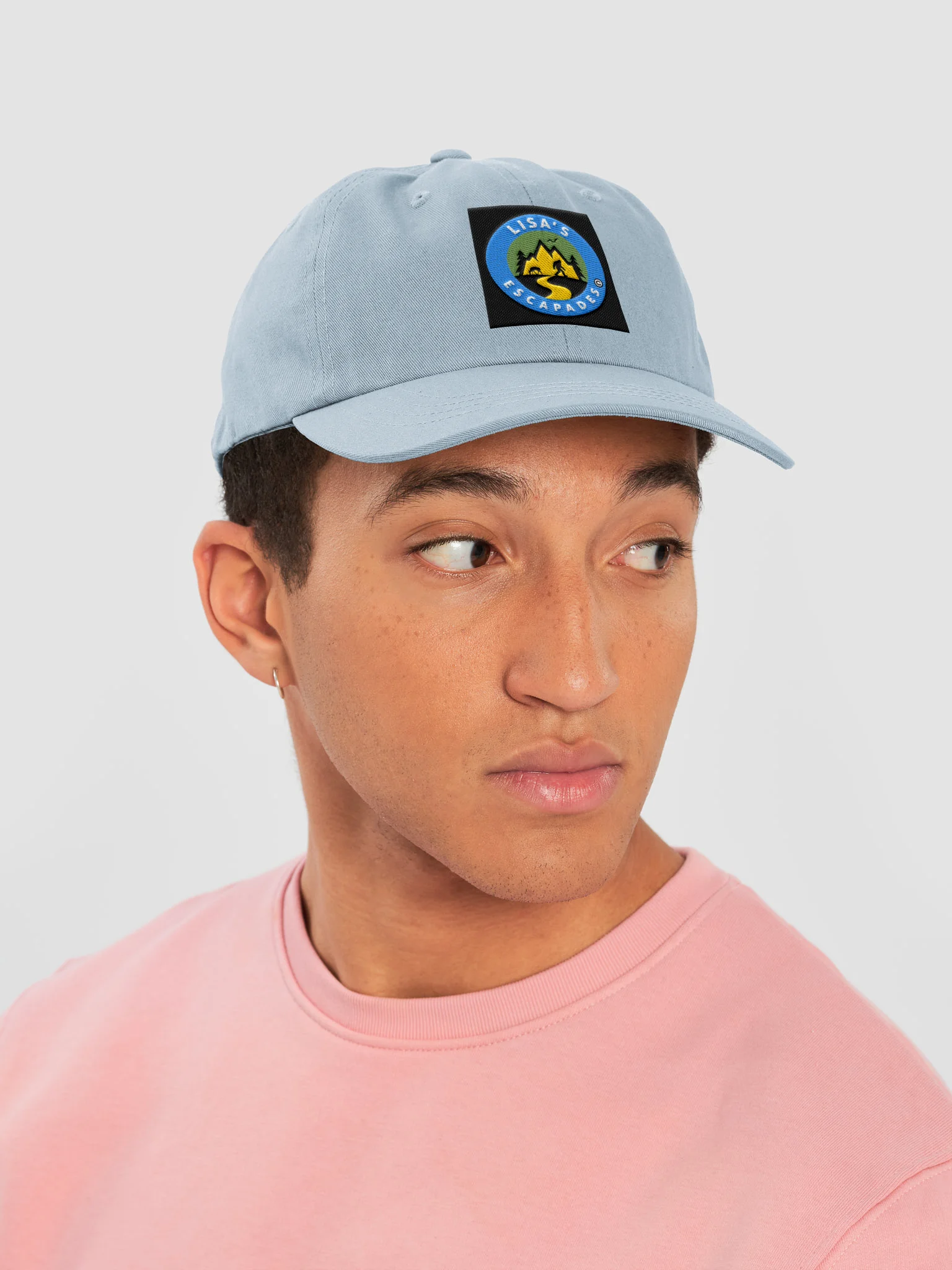 Lisa’s Escapades Light Blue Logo Bigfoot Dad Hat product image (2)