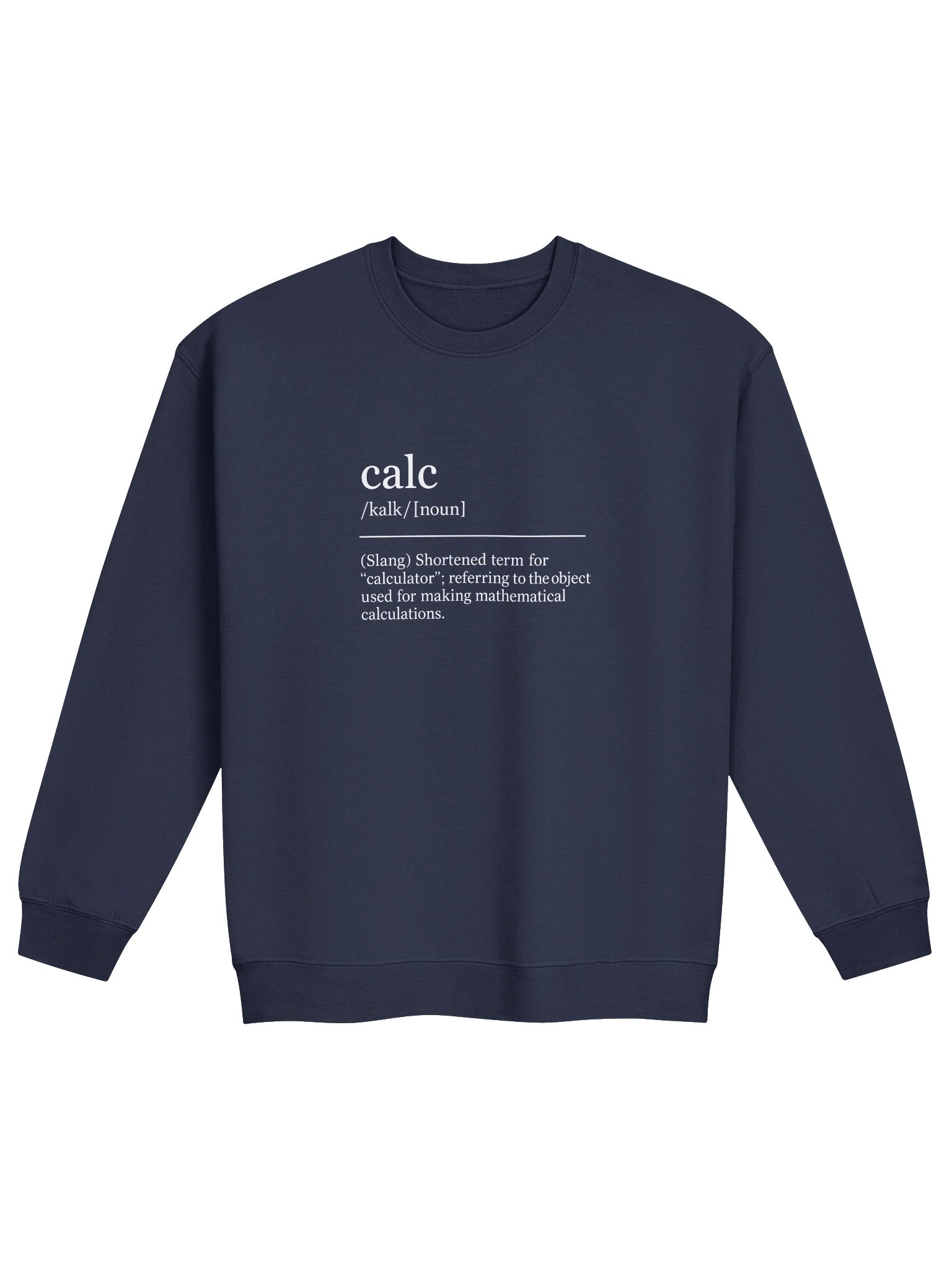 Calc is Short for... Men's Crew Neck - Dark product image (9)