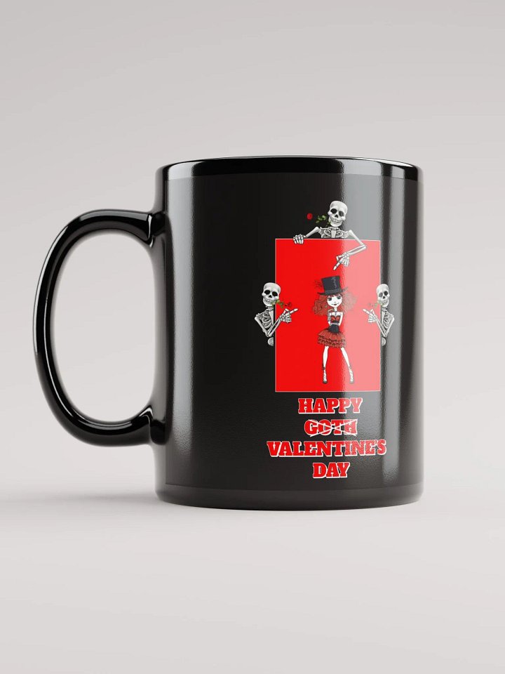 Happy Goth Valentine's Day Black Mug product image (4)