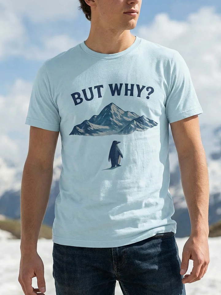 The Existential Penguin Anime Graphic Tee - "But Why?" Series product image (1)
