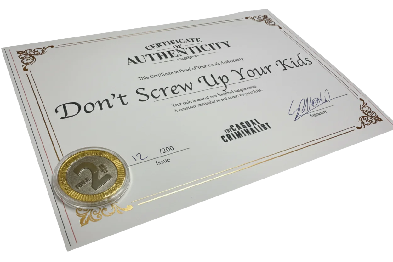 "Don't Screw Up Your Kids" Commemorative Coin – Limited Edition product image (1)