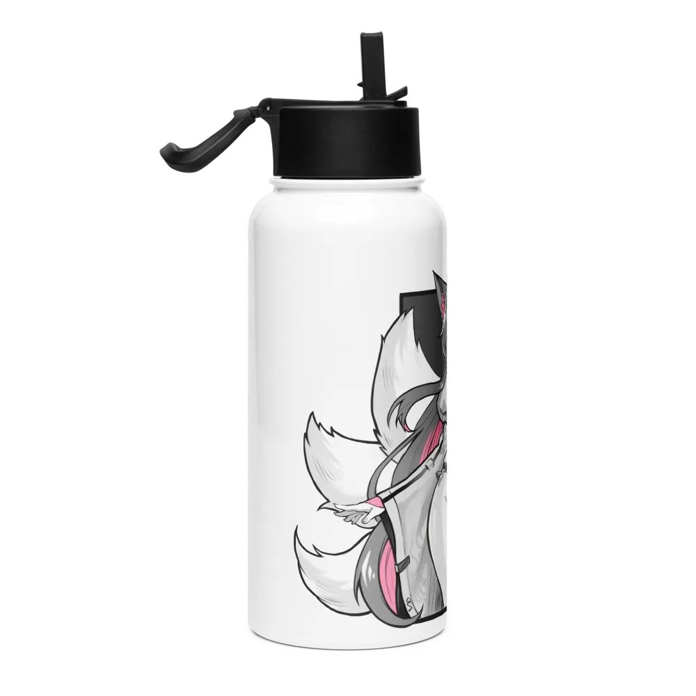 Aizuke Kitsune Stainless Steel Water Bottle product image (4)