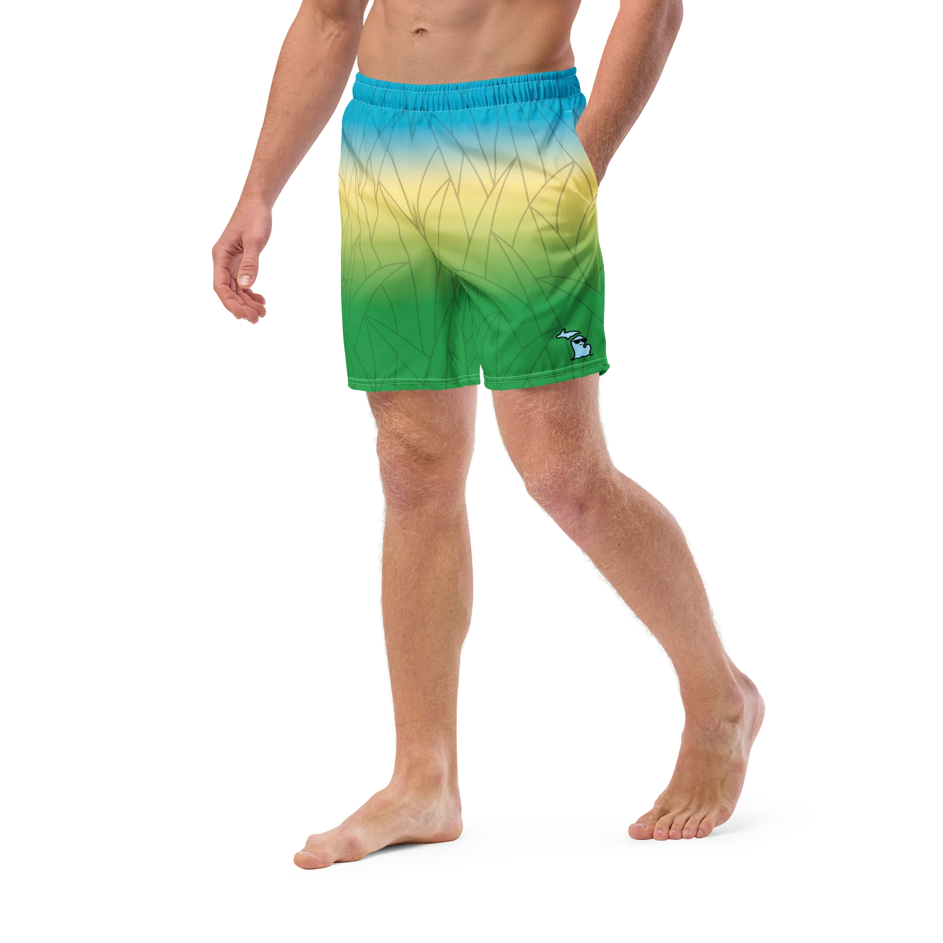 Michigan Waves™ Beach Grass Swim Trunks product image (5)