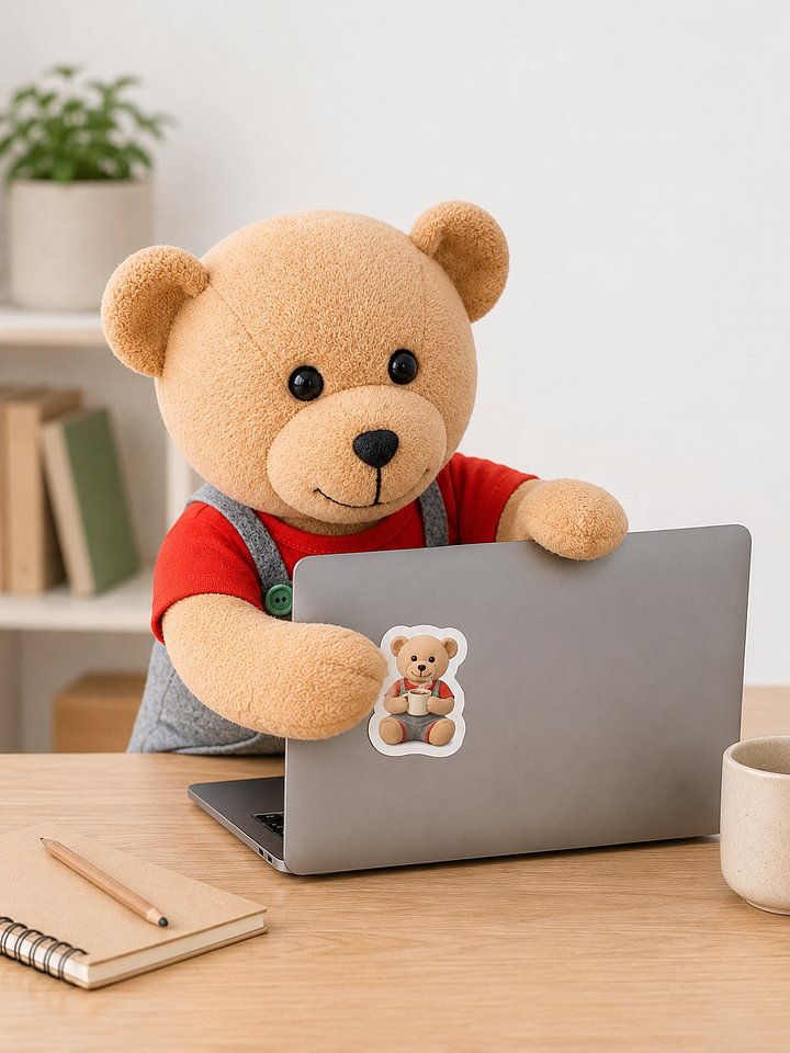 Hibearnate Cafe Teddy Sticker product image (2)