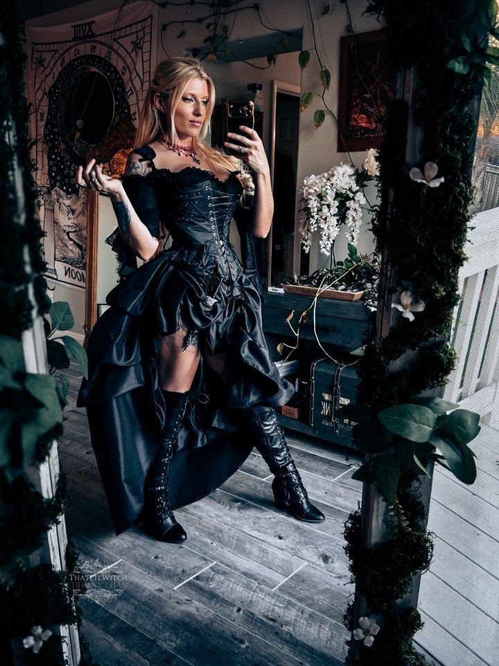 Black High-Low 18th-Century Inspired Skirt - MADE TO ORDER product image (1)